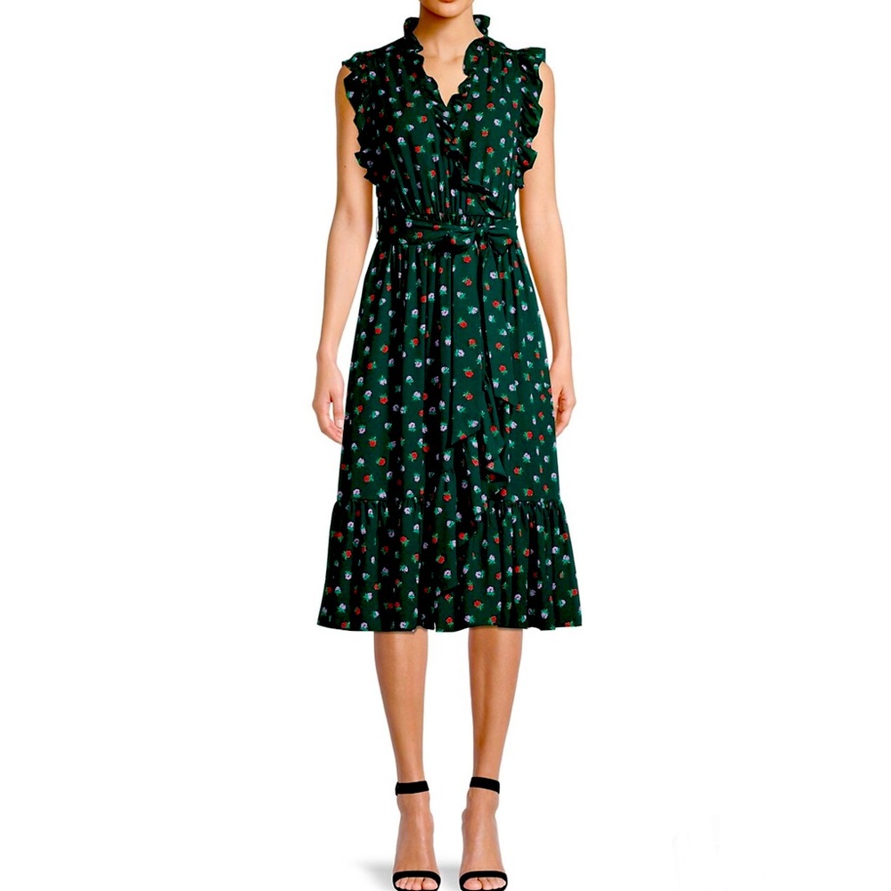 Kate Spade blackberry ruffle wrap dress | size 6